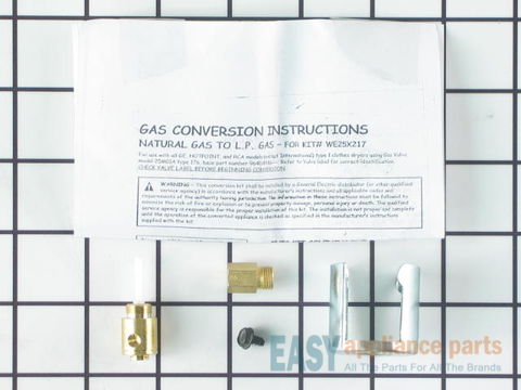 Natural Gas to Liquid Propane Conversion Kit – Part Number: WE25X217