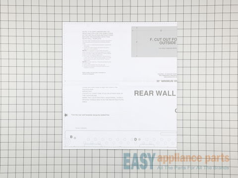 Wall Mounting Template – Part Number: 316902476